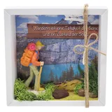 ZauberDeko Geldgeschenk Verpackung Wanderer Wanderurlaub Berge Gutschein Urlaub Reise Geschenk Geburtstag