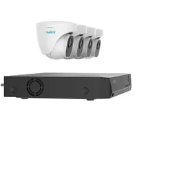 Reolink Überwachungskamera Set Outdoor, 4X 8MP PoE Dome Überwachungskamera+8CH 2TB HDD nvr, Personen-/Fahrzeugerkennung, 30m Nachtsicht, 24/7