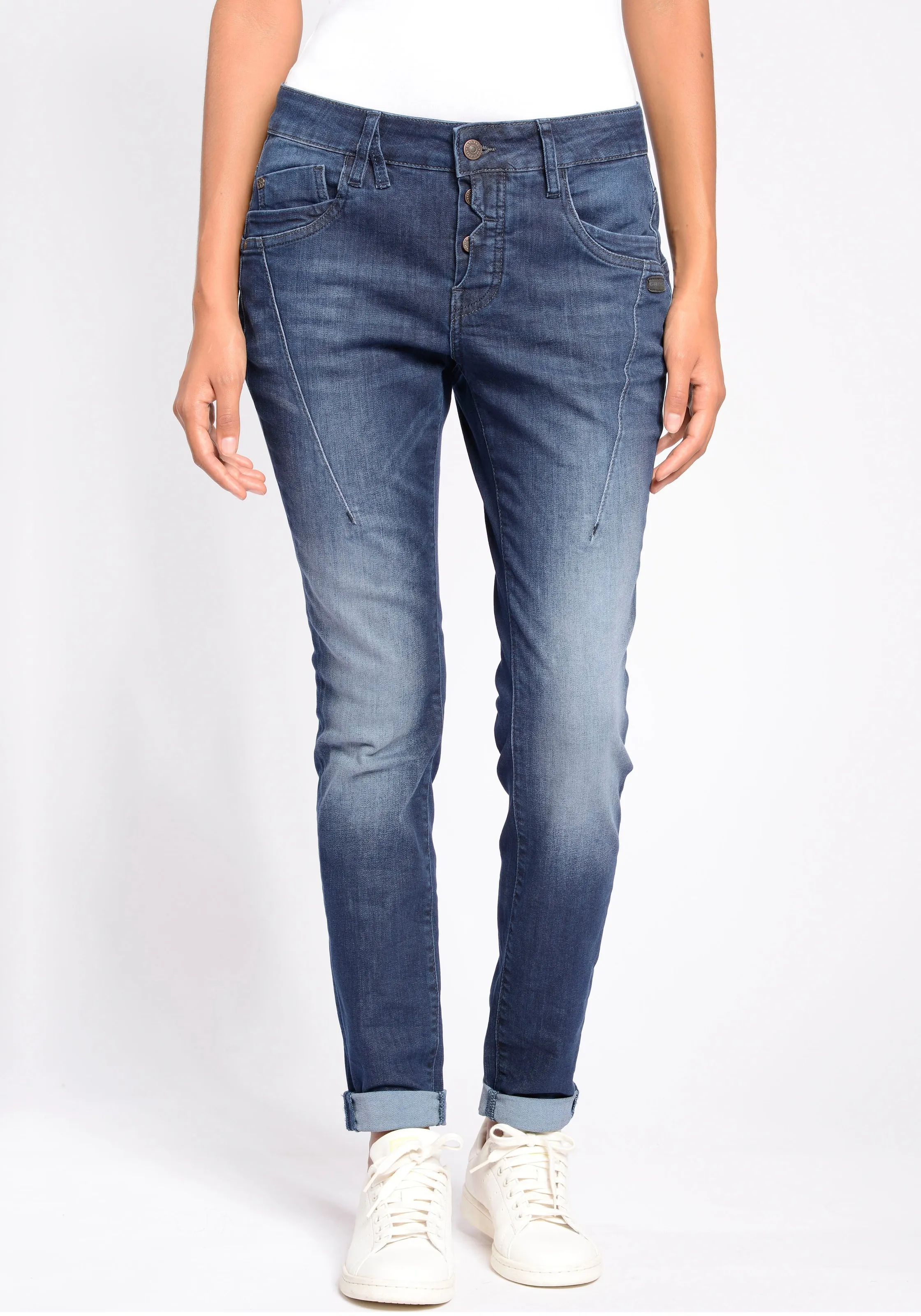 Slim-fit-Jeans »94NEW GEORGINA«, mit charakteristischen Abnähern quer über den Oberschenkel, Gr. 28 (36) - N-Gr, dark blue, , 81846029-28 N-Gr