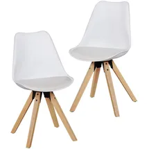 Wohnling Esszimmerstühle WL5.024 weiß Kunststoff