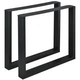 [en.casa] Esstischgestell Makers 2er-Set Schwarz 80x72cm