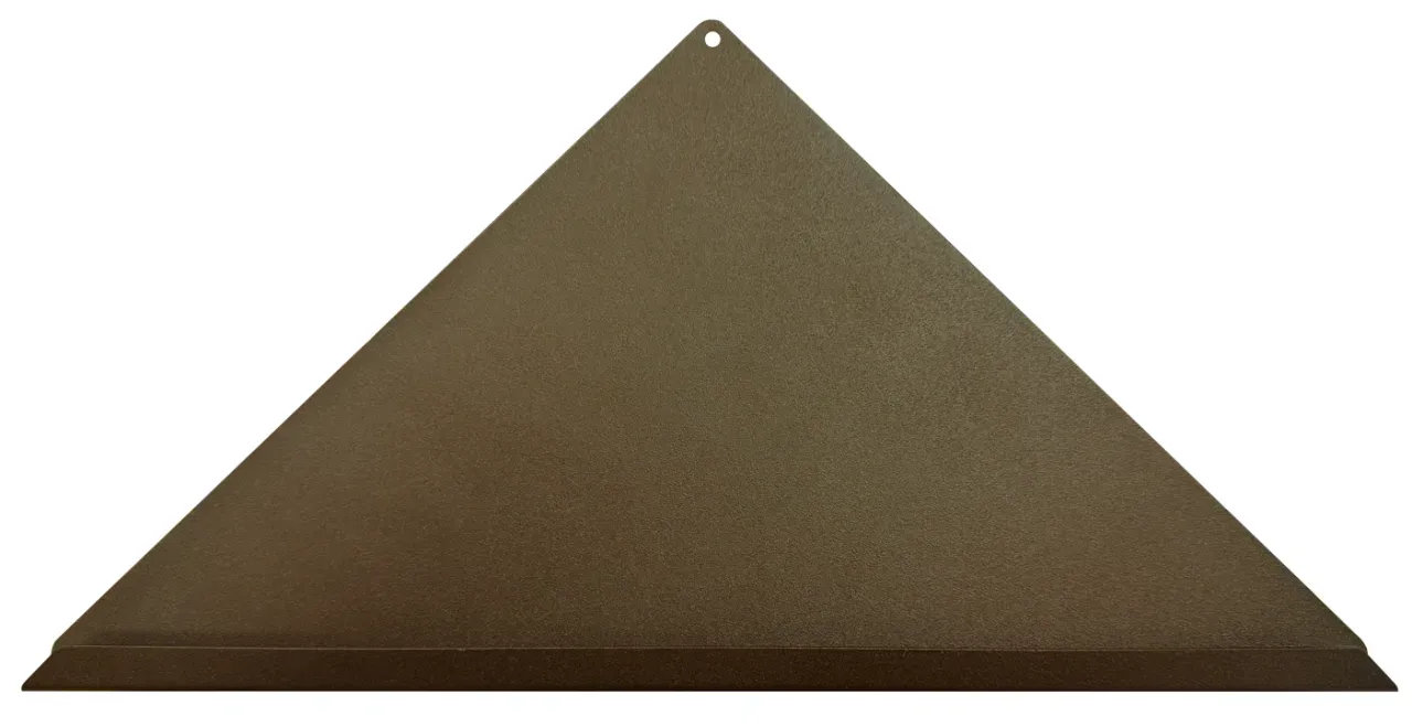 Eck-Duschablage (gleichschenklig) 355 x 250 x 250 mm, Farbe: braun, Vorderkante: Quadratprofil | 