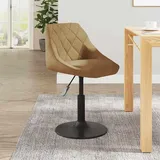 vidaXL Barhocker 335314 drehbar höhenverstellbar  Braun Samt