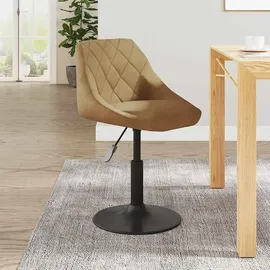 vidaXL Barhocker 335314 drehbar höhenverstellbar  Braun Samt