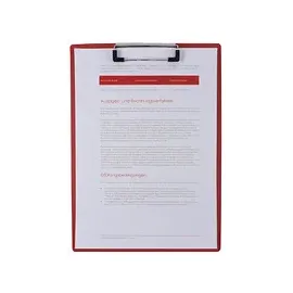 FolderSys Klemmbrett 80001-80 DIN A4 rot Kunststoff, 1 St.