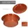 Mambocat 2er Set Ton-Topf + Deckel 1,6L Mediterran Cocotte Kochtopf Schmortopf Mittelalter