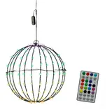 MARELIDA LED Drahtkugel Leuchtkugel 30cm 108 bunte LED Farbwechsel Innen Außen
