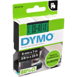 Dymo Originalband 40919  schwarz auf grün  9mm x 7m