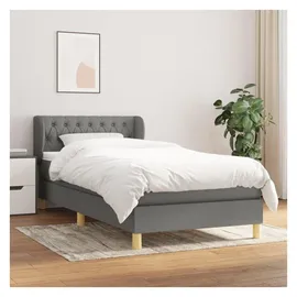 vidaXL Boxspringbett 100 x 200 cm Dunkelgrau