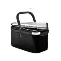 Genius A14368 Thermo-Einkaufskorb Falko schwarz | Einkaufstasche 22l groß,