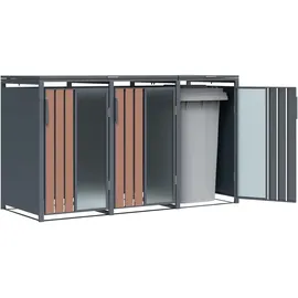 Westmann Mülltonnenbox Status 198 x 80 x 116 cm anthrazit