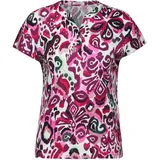 Cecil T-Shirt, Split-Neck, für Damen, 35369 BLOOMY PINK, XL
