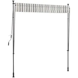 Konifera Klemmmarkise 350 x 150 cm Grau/Weiß