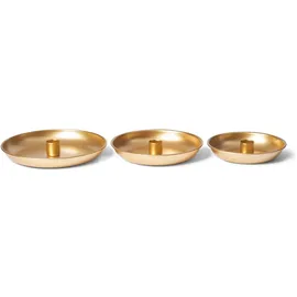 Novaliv 12x Stabkerzenhalter Adventskranz Gold 15cm Tafelkerzenhalter modern scandic chic candle