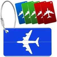 Luxuskollektion 6er Set Kofferanhänger Aluminium Gepäckanhänger Adressschild