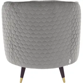 Home Affaire Sessel HOME AFFAIRE "Oradea Cocktailsessel", grau (hellgrau), B:85cm H:78cm T:87cm, Samtoptik (100% Polyester), Sessel, Sessel, mit eleganter Steppung auf Rückseite der Rückenlehne