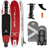 Brunelli SUP-Board BRUNELLI 12.0 Woven X Fusion Double Layer iSUP Board Stand Up Paddle rot