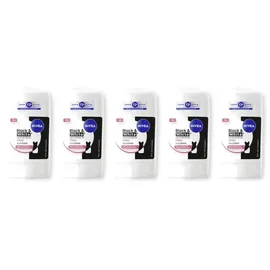 NIVEA Black & White Invisible Clear Deo Stick 5 x 50 ml