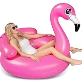 45“/112cm Fancy Aufblasbar Flamingo Schwimmring Swimmingpool-Flöße Wasser Poo...