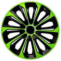 NRM Radkappen Extra Strong, 14 in Zoll, (4-St) 14" Radkappen Komplettset 4 Stück grün|schwarz