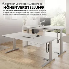 bümö Schreibtisch elektrisch Eiche Nachbildung / Graphit