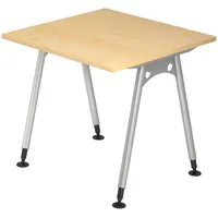 Bümö Schreibtisch Ahorn, Nachbildung,Ahorn, Quadratisch, 80x74x80 cm, FSC Mix,
