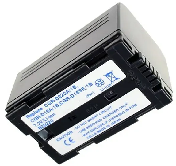 Akku wie Panasonic CGR-D220,für PANASONIC NV EX1,  anthrazit