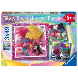 Ravensburger Puzzle Ravensburger Kinderpuzzle 05713 - Trolls 3 - 3x49 Teile Trolls..., 49 Puzzleteile
