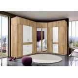 WIMEX Drehtürenschrank Click 135 x 199 x 58 cm Weiß/Braun