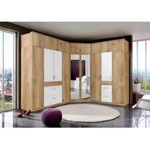 WIMEX Drehtürenschrank Click 135 x 199 x 58 cm Weiß/Braun