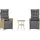 vidaXL Bistroset 3-tlg. Beige