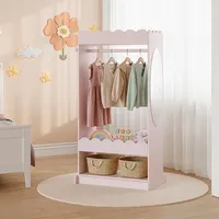 [en.casa] Kindergarderobe Vestnes 120 x 63 x 38 cm Rosa