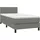 vidaXL Boxspringbett mit Matratze & LED Dunkelgrau 90x190 cm Stoff