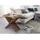 Wohnling Tabletttisch Sheesham braun 60 x 40 x 57 cm