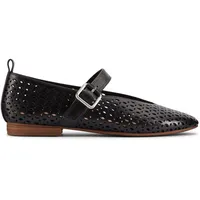 CLARKS Damen Fawna Jane Ballerinas, Black Leather, 38 EU
