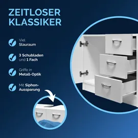 CASARIA Badmöbel-Set Neapel 2-tlg. Weiß