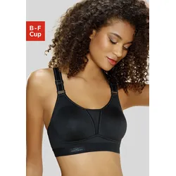 Sport-BH VENICE BEACH, Damen, Gr. 80, Cup F, schwarz, Microtouch, Obermaterial: 90% Polyester (COOLMAX), 10% Elasthan (LYCRA), sportlich, BHs, ohne Bügel für Sportarten starker Belastbarkeit