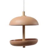 MARELIDA Futterstelle Vogeltränke Vogelfutterstation Bambus Wasser H: 25cm terracotta