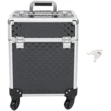 HOARLICN Professioneller Schminkkoffer, Kosmetikkoffer Trolley Multifunktionaler Kosmetikkoffer Rollender Schminkkoffer Mit 4 Universalrollen Für Visagisten, Hairstylisten, Kosmetikerinnen