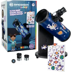 BRESSER JUNIOR 76/300 Kompakt-Teleskop SMART BLAU Kinder Einheitsgröße