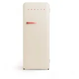 CREATE / RETRO FRIDGE 150 TERRACOTA/Kühlschrank mit Gefrierfach 281L in Cremeweiß, Griff Terrakotta / 102W, niedriger Energieverbrauch, 150cm, 3 Ablagen, Temperaturregelung,60x60x150cm
