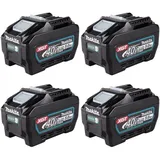 Makita 4x BL 4050 F Akku 40 V max. 5,0 Ah / 5000 mAh Li-Ion XGT ( 4x 191L47-8 ) IP64 mit Ladestandanzeige