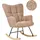 Beliani Schaukelsessel OULU Bouclé 0 x 0 x 0 cm Beige gepolstert