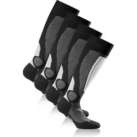 Rohner Socken Basic Ski Kniestrümpfe 2er Pack Grau 43-46