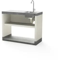 Tuozi, Modul mit Arbeitsplatte Venit/Plan 110 und mit  Spüle und Wasserhahn [F]
