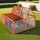 Tectake tectake® Hasenstall faltbar, aus lackiertem Holz, engmaschiges Gitter, 150 x 103 x 53 cm, keine Montage