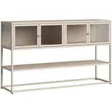 [en.casa] Vitrine Säkylä 150 x 38 x 90 cm Kamelfarben