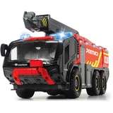 DICKIE Toys RC Flughafenfeuerwehrauto, mit 4-Kanal Fernsteuerung, Panther 6x6, Rosenbauer, ferngesteuerte Feuerwehr, Feuerwehrauto, Arm ausziehbar, Licht & Sound, Wasserspritzfunktion, 56 cm groß, rot 203719020