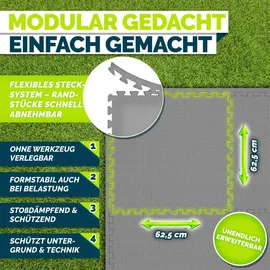 tillvex Pool Bodenschutzmatte grau 62,5x62,5 cm