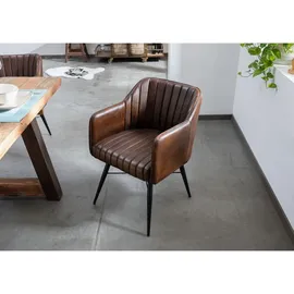 Massivmoebel24 Sessel #11 Leder 54 x 78 x 68 cm Braun